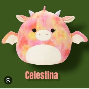 Squishmallows Huge 18” Tie Dye Dragon, Celestina!